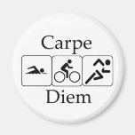 Carpe Diem Triathilon Aimant Pour Réfrigérateur