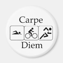 Carpe Diem Triathilon Aimant Pour Réfrigérateur
