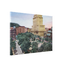 Carré 1920 de dominion de Montréal Canada Toile Tendue Sur Châssis