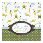 Carré 2 d'anniversaire de Ribbit Faire-parts