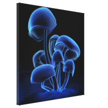 Carré bleu de fluorescence impressions sur toile