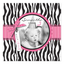 Carré chic d'invitation de photo de petits gâteaux invitations