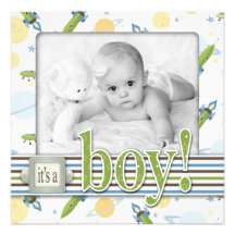 Carré de carte de faire-part de naissance de bébé 