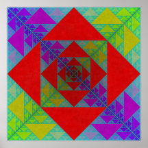 Carré de Sierpinski Affiche