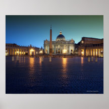 Carré de St Peters, Rome, Italie Affiche