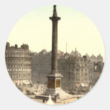 Carré de Trafalgar I, Londres, Angleterre Autocollants Ronds