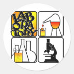 CARRÉ DU LOGO 4 DE LABORATOIRE - ICÔNES DE LABORAT ADHÉSIF