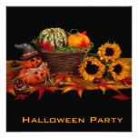 carré élégant d'invitation de partie de Halloween 