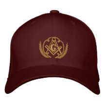 Carré et boussole chapeaux brodés