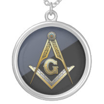 Carré et boussoles maçonniques collier