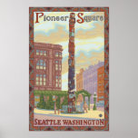 Carré pionnier - Seattle, affiche de Polonais de t