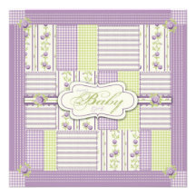 Carré rose d'invitation d'édredon de lilas