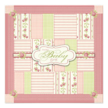 Carré rose victorien d'invitation d'édredon