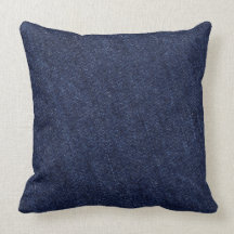 Carreau bleu d'impression de denim oreillers
