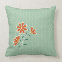 Carreau carré du batik 2 floraux de Naila Coussin