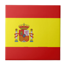 Carreau de céramique de drapeau de l'Espagne