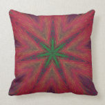 Carreau de conception d'étoile d'abrégé sur rouge  coussin