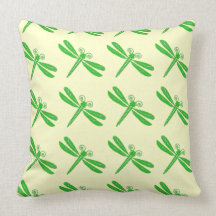 Carreau de mouche de dragon vert coussin