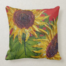 Carreau jaune de tournesols coussin