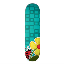 Carrés de turquoise ; Coccinelle Plateaux De Skate