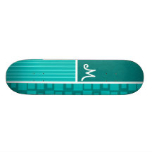 Carrés de turquoise ; Rétro carré Planche À Roulette