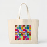 Carrés multicolores de coeur sacs