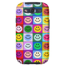 Carrés souriants multicolores