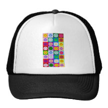 Carrés souriants multicolores casquette de camionneur