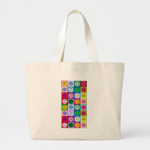Carrés souriants multicolores sac