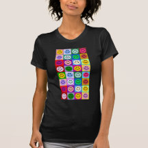 Carrés souriants multicolores t-shirt