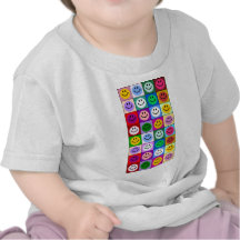 Carrés souriants multicolores t-shirts