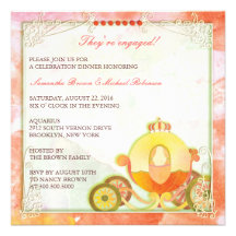 Carriage de princesse : Invitations de fiançailles