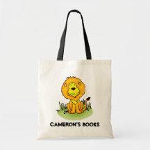 Cartable de bibliothèque de lion sac fourre-tout