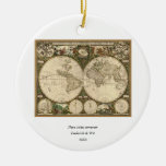 Carte 1660 du monde d'antiquité par Frederick de W Décorations De Noël
