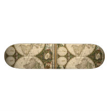 Carte 1660 du monde d'antiquité par Frederick de W Plateaux De Skateboards