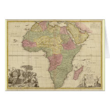 Carte 1725 de l'Afrique de cru