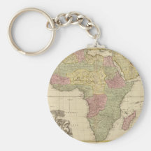 Carte 1725 de l'Afrique de cru Porte-clef