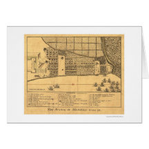 Carte 1762 d'attaque de Manille Philippines