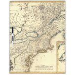 Carte 1778 du Canada et des Etats-Unis Tableau Blanc Effaçable À Sec