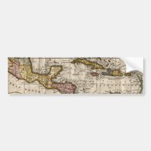 Carte 1790 des Antilles par Dilly et Robinson Autocollant Pour Voiture