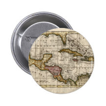 Carte 1790 des Antilles par Dilly et Robinson Badge Avec Épingle