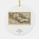 Carte 1790 des Antilles par Dilly et Robinson Ornement