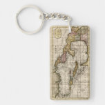 Carte 1790 des Antilles par Dilly et Robinson Porte-clef
