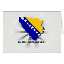 Carte 2,0 de drapeau de la Bosnie-Herzégovine