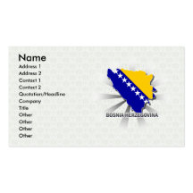 Carte 2,0 de drapeau de la Bosnie-Herzégovine Modèles De Cartes De Visite