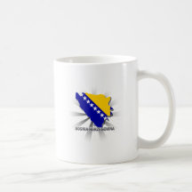 Carte 2,0 de drapeau de la Bosnie-Herzégovine Mugs