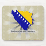 Carte 2,0 de drapeau de la Bosnie-Herzégovine Tapis De Souris