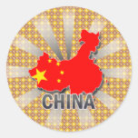 Carte 2,0 de drapeau de la Chine Autocollants