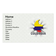 Carte 2,0 de drapeau de la Colombie Cartes De Visite Professionnelles