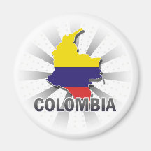 Carte 2,0 de drapeau de la Colombie Aimant Pour Réfrigérateur